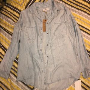 Light Blue Button Up NWT